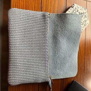 Gray Textured Clutch